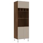 Paneleiro Jade 70 cm Duplo Nicho 3 Portas Luciane