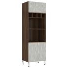 Paneleiro Jade 70 cm Duplo Nicho 3 Portas Luciane