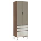 Paneleiro Torre 70Cm Inox Bronze Dourado C/ Legno Crema - LUCIANE