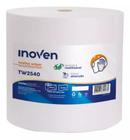 Pano de Limpeza Multiuso Rolo com 600 Toalhas Wiper Inoven 25x40cm Rolo de 240m Branco TW2540 Asborção e Resistência 50gr/m²