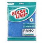 Pano Esponja 3 Peças, Limpa como um Pano, Absorve como Esponja, FLP6149, Flash Limp