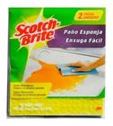 Pano Esponja Enxuga Fácil 3M Scotch Brite Pacote Com 2 Panos