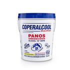 Pano umedecido álcool 70 Coperalcool Bacfree balde com 150 un