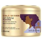 Pantene, Tratamento de Creme de Cabelo, Sulfato Livre Curl Definindo Pudim, Pro-V Gold Series, para Cabelos Naturalmente e Cacheados Texturizados, 7.6 fl oz