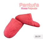 Pantufa Adulto Pink 38/39 Super Confortável Felpuda e Macia