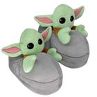 Pantufa Baby Yoda 3D Calçado Unissex Adulto Oficial Star Wars Mandaloriano Disney - Zona Criativa