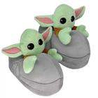 Pantufa Baby Yoda 3d Solado De Borracha Pelucia Oficial Luxo