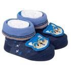Pantufa Bebê Sapatinho Recém-nascido Frajolinha Baby Azul
