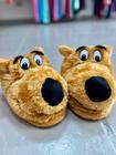 Pantufa de Pelúcia do Scooby-Doo em 3D, solado de borracha