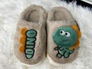 Pantufa Dinossauro De Desenho Animado infantil De Inverno Quente Antiderrapante - Confortável