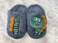 Pantufa Dinossauro De Desenho Animado infantil De Inverno Quente Antiderrapante - Confortável