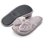 Pantufa Feminina Com Laço Peluciado Sola Ante Derrapante