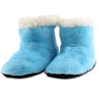 Pantufa Infantil Bebe Azul Peluciada com Fechamento por Contato