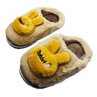 Pantufa infantil Chinelo Bichinho Coelho Peludo Antiderrapante Inverno para Frio 1 par