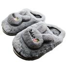 Pantufa infantil Chinelo Bichinho Coelho Peludo Antiderrapante Inverno para Frio 1 par