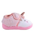 Pantufa Infantil Europa Unicórnio Branco/Rosa