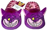 Pantufa Infantil Menina Personagem Gato Gatinho Cheshire - Alice No País Das Maravilhas - Rosa - Disney - Tamanho 30/31