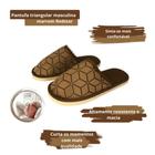 Pantufa Marrom Unissex Macia Estampada Tamanho 44/45 Quente