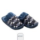 Pantufa Masculina Xadrez Azul