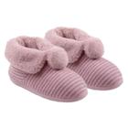 Pantufa Stuf Botinha Feminina com Pompom Rose - Zona Criativa Rosa