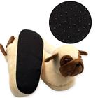 Pantufas Cachorro Pug 3D Confortável Infantil Para Presente Uso Interno Externo Aquecido