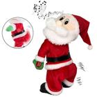 Papai Noel 32Cm Musical Dançarino Boneco Mexe O Bumbum A