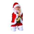 Papai Noel Com Movimento Musical Toca Saxofone A Pilha Natal Interativo Decorativa Enfeite