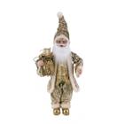 Papai Noel Dourado Grande Paetês Decoração Luxuoso 50cm