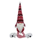 Papai noel escandinavo sentado com pantufa - 60cm - Tok da Casa