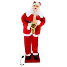 Papai Noel Gigante Musical com Saxofone Bivolt 1,80m Luxo - Wincy Natal