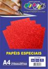 Papéis Especiais Glitters A4 210x297mm Vermelho 5F