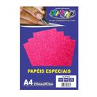 Papel a4 glitter pink 180g - Off Paper