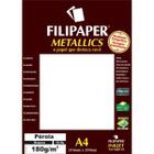 Papel A4 Metalico Perola Branco 180Gr. - Planeta Brinquedos