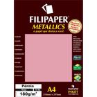 Papel A4 Metalico Perola Rosa 180GR. - Filiperson