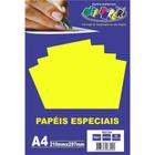 Papel a4 neon amarelo 180g. cx com 20 - GNA