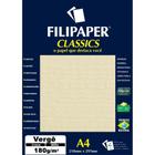 Papel A4 Vergê Creme 180G CX com 50 - Filiperson