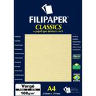 Papel A4 Vergê Palha 180G - Caixa com 50 Folhas - Filiperson