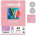 Papel Canson Iris Vivaldi A4 185g 25fls Rosa Claro