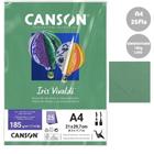 Papel Canson Iris Vivaldi A4 185g 25fls Verde Escuro