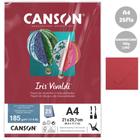 Papel Canson Iris Vivaldi A4 185g 25fls Vermelho Escuro