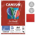 Papel Canson Iris Vivaldi A4 185g 25fls Vermelho