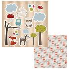 Papel Cardstock Scrapbook Artesanato Animais na Floresta