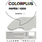 Papel Cartolina Dupla Face Color PLUS 48X66CM 120G Cinza PCT com 10