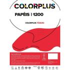 Papel Cartolina Dupla Face Color PLUS 48X66CM 120G Vermel PCT com 10