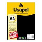 Papel color a4 180g c/ 50 folhas preto - usapel