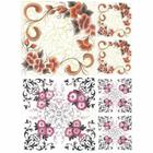 Papel com Estampa Pintura Floral Ref 5112