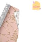 Papel Contact Adesivo LEOART Estampado ROSA GOLD 45 cm x 1m