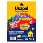 Papel criativo a4 120g c/ 8 cores coloridas 24f - usapel