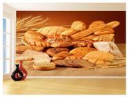 Papel De Parede 3D Alimentos Pão Pães Padaria 3,5M Al246