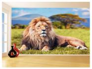 Papel De Parede 3D Animais Leão África Safari 3,5M Anm484